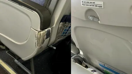 IMAGINI deplorabile cu mizeria de la bordul unui avion. Directorul ANPC: 