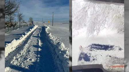 VIDEO | România sub nămeți. Viscolul a făcut prăpăd în Dobrogea! Ce drumuri au rămas închise