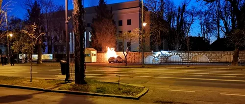 FOTO-VIDEO | Incident grav la Ambasada Rusiei la București. Un bărbat a murit după ce a intrat cu mașina în gardul reprezentanței diplomatice