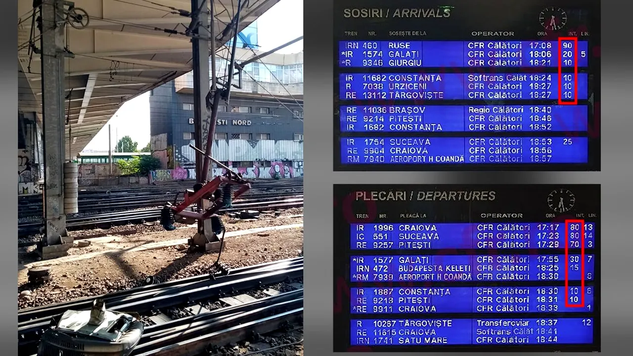 Gara de Nord, paralizată de o pană de curent. Sute de minute întârziere la Plecări. Ce a provocat balamucul