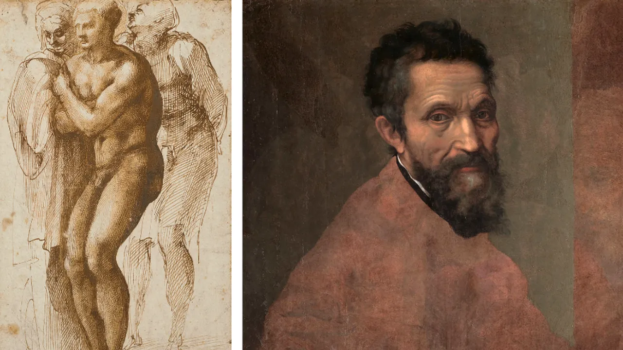 Primul nud desenat de Michelangelo Buonarroti s-a vândut la un preț record de 23 de milioane de euro la Paris