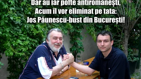 Fiul lui Adrian Păunescu taxează în versuri insistența Institutului de Investigare a Crimelor Comunismului de a retrage statuia tatălui său din București