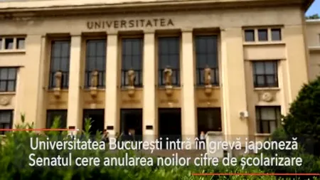 Universitatea București intră în grevă japoneză. Senatul cere anularea noilor cifre de școlarizare