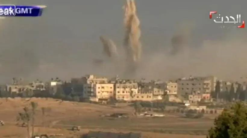 VIDEO: Un cartier din Gaza este DISTRUS COMPLET în numai o oră