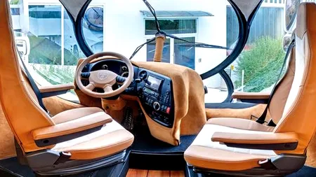 Așa se vede de la șofer. Cum arată ÎNĂUNTRU ''iahtul pe roți'' de 3 MILIOANE DE DOLARI. GALERIE FOTO