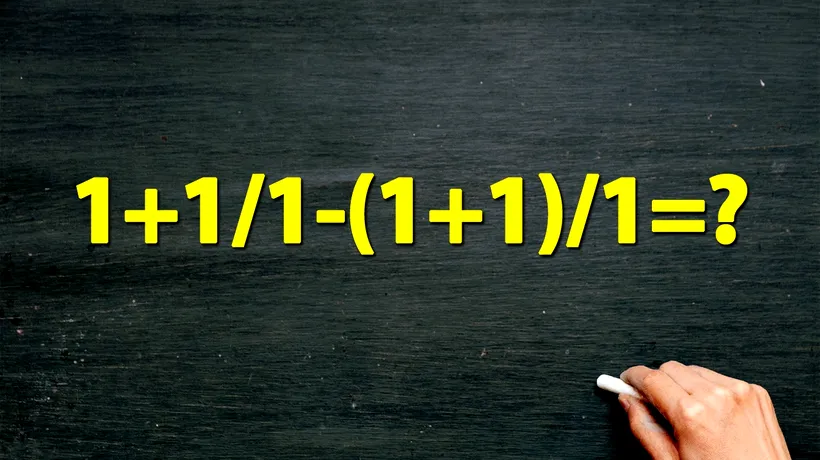 Test IQ de matematică | Calculați: 1+1/1-(1+1)/1