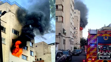 Incendiu puternic într-un bloc din Baia Mare. Două persoane au ajuns la spital și 28 de locatari au fost evacuați