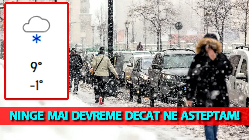Meteorologii Accuweather anunță data exactă a primelor ninsori în România. Ninge mai devreme decât ne așteptam
