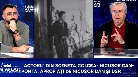 Sceneta filmării cu Ponta, Coldea și Nicușor Dan, demontată de Cristoiu. ”Mojicul a fost Nicușor Dan/Din start Lasconi a fost ticăloasă”