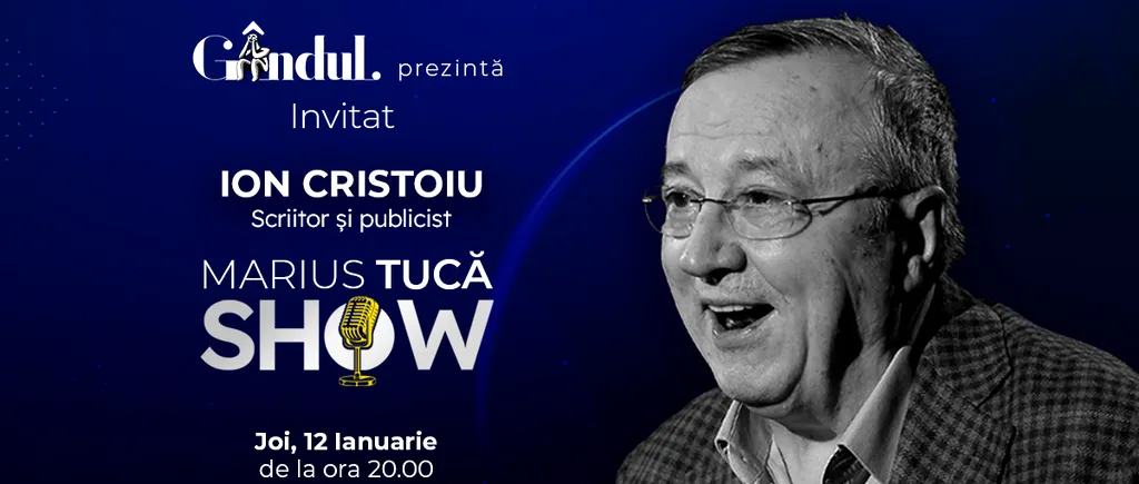 Marius Tucă Show începe joi, 12 ianuarie, de la ora 20.00, live pe gândul.ro