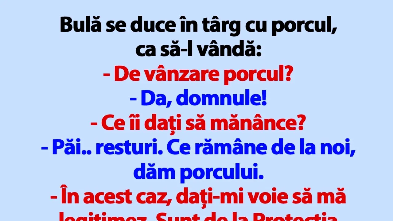 BANC | Bulă, porcul și Protecția Animalelor