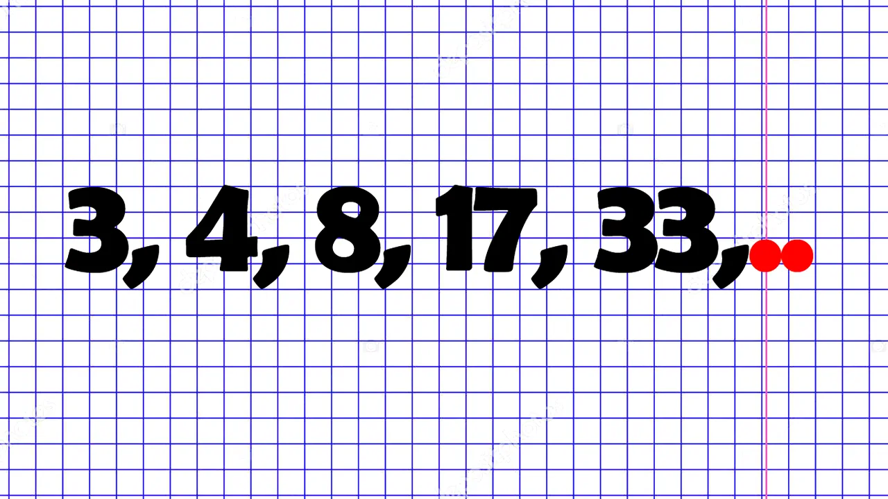 Test de inteligență pentru genii | Ce număr completează seria: 3, 4, 8, 17, 33?