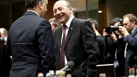 Contre între România și Ungaria pe steagul secuiesc. Băsescu și Viktor Orban, fotografiați discutând înaintea lucrărilor Consiliului European