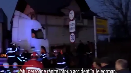 Două mașini și un TIR s-au ciocnit în Teleorman. Patru persoane rănite 