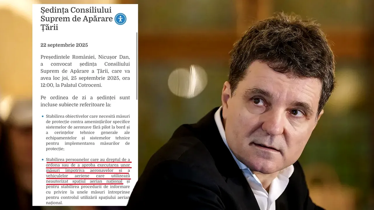 Nicușor Dan a convocat CSAT pentru a stabili persoanele care “au dreptul” să doboare obiecte zburătoare. Cu alte cuvinte, România s-a încurcat până acum în proceduri și în minciuni. Drona “rusească” nu a fost doborâtă pentru că nimeni nu și-a asumat ordinul