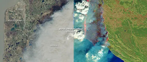 Cum arată un incendiu de pădure văzut din spațiu. Imagini surprinse de un satelit NASA
