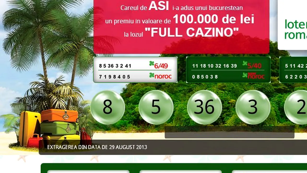LOTO, LOTO 6/49. NUMERELE EXTRASE la LOTO duminică, 1 septembrie. Premiul la LOTO 6/49 nu a fost câștigat