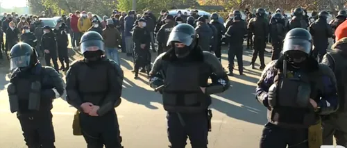 Proteste și zeci de mascați, în ziua <i class='ep-highlight'>alegerilor</i> prezidențiale din Republica Moldova