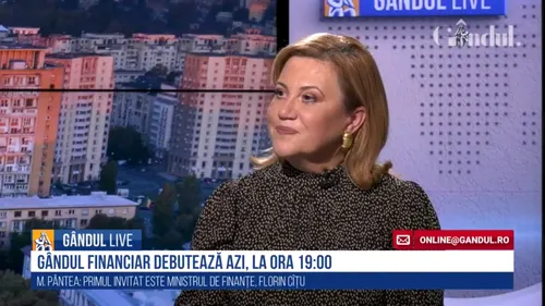 GÂNDUL LIVE. Mihaela Pântea, moderator GÂNDUL FINANCIAR: Vrem ca publicul să înțeleagă cât mai bine lucrurile. Explicațiile vor veni de la cele mai avizate voci din domeniu | VIDEO