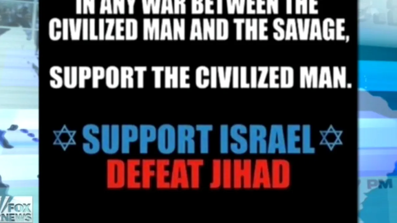 Campanie care îi asimilează pe musulmani cu sălbaticii, la metroul din New York. 