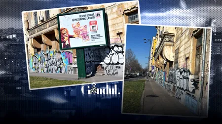 Primăria Capitalei a demontat un panou publicitar și a montat și stâlpișori în fața Sălii Palatului