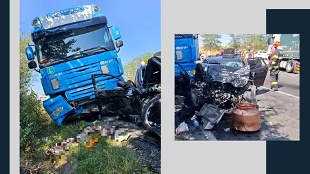 Trei hoți de cazane de țuică au făcut PRĂPĂD pe o șosea din Mehedinți. Urmăriți de poliție, ei au reușit să arunce două TIR-uri în șanț