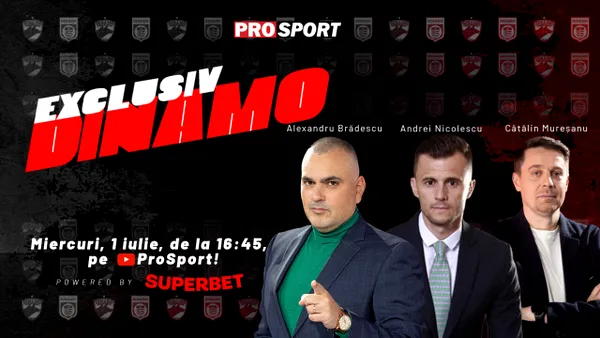 EXCLUSIV DINAMO, azi de la 16:45. Ediție specială: Andrei Nicolescu vine în emisiune și anunță ce transferuri mai face Dinamo!