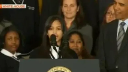 VIDEO. Barack Obama, impresionat de discursul unei eleve. 