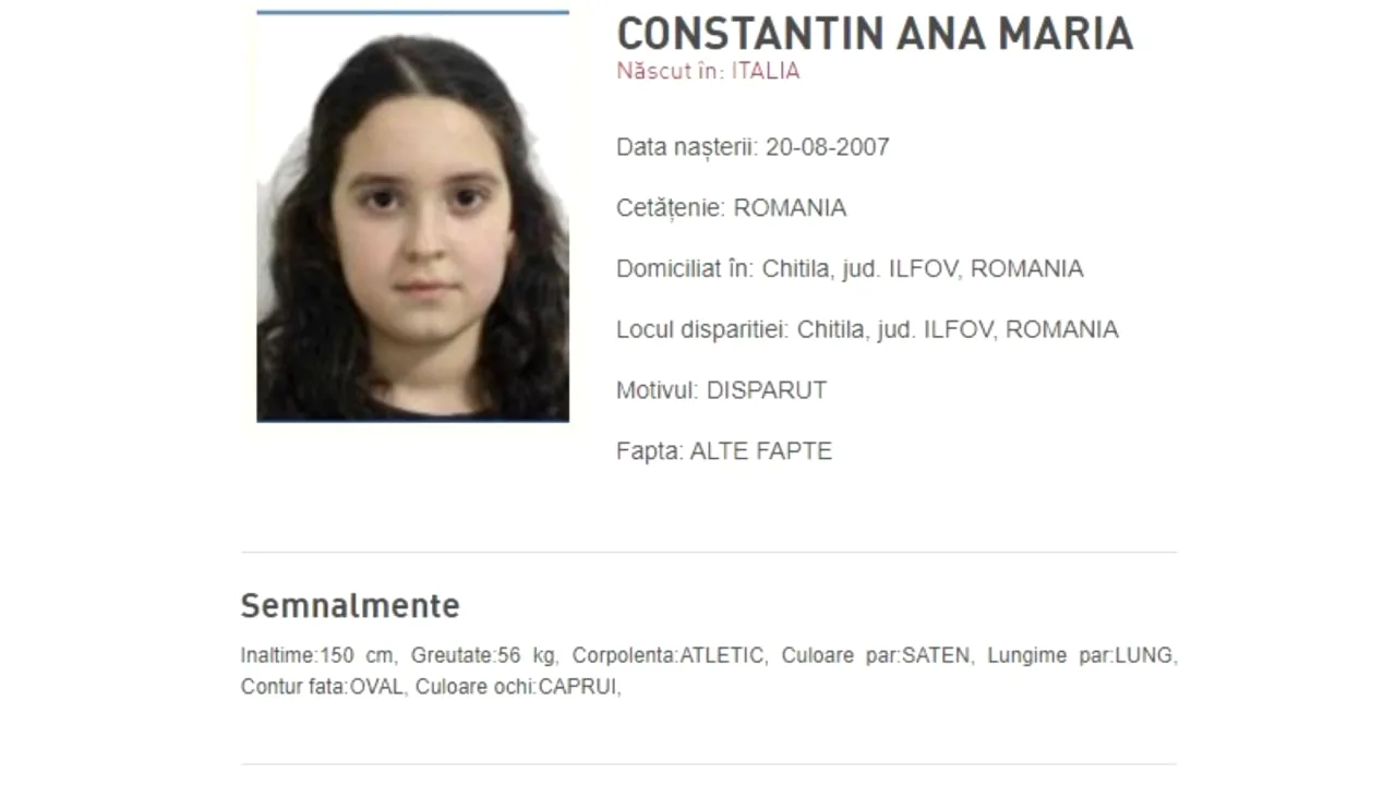 Fată de 13 ani, dispărută de acasă. Apelul disperat al părinților: „Ești viața noastră, nu mai pot să trăiesc fără tine!”