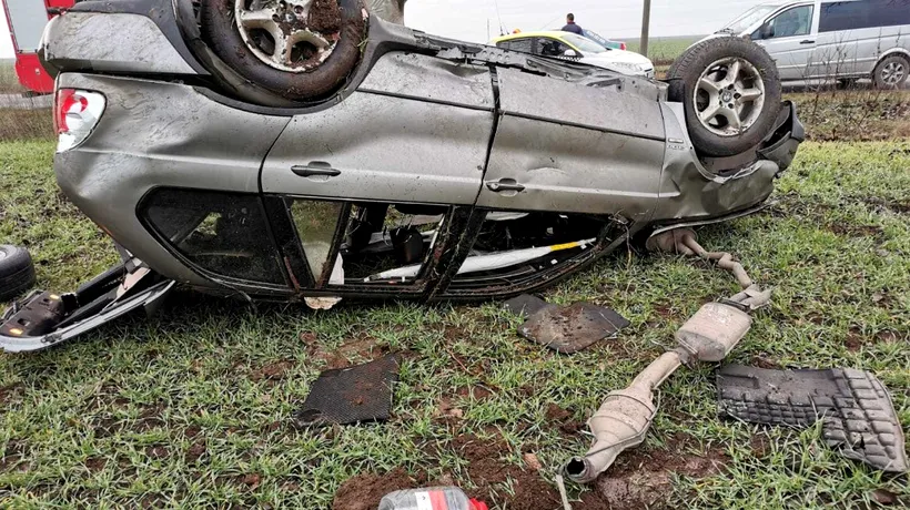 Accident teribil în Teleorman. Un polițist de 25 de ani a murit după ce s-a răsturnat cu mașina 
