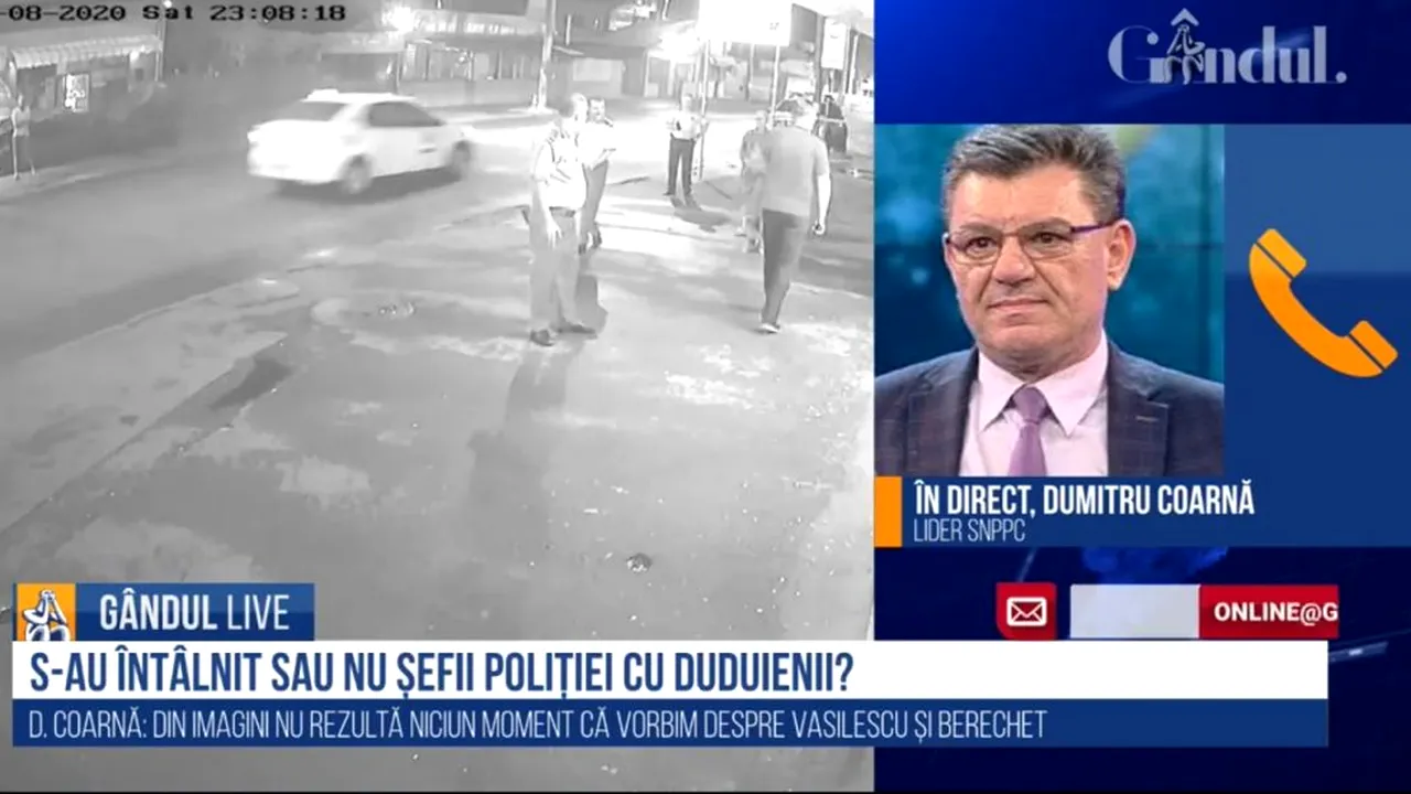 GÂNDUL LIVE. Dumitru Coarnă, liderul SNPPC, despre presupusa întâlnire dintre șefii Poliției și clanul Duduianu, după moartea lui Emi Pian: „Admițând prin absurd că Berechet și Vasilescu au fost acolo, nu au încălcat nicio lege”