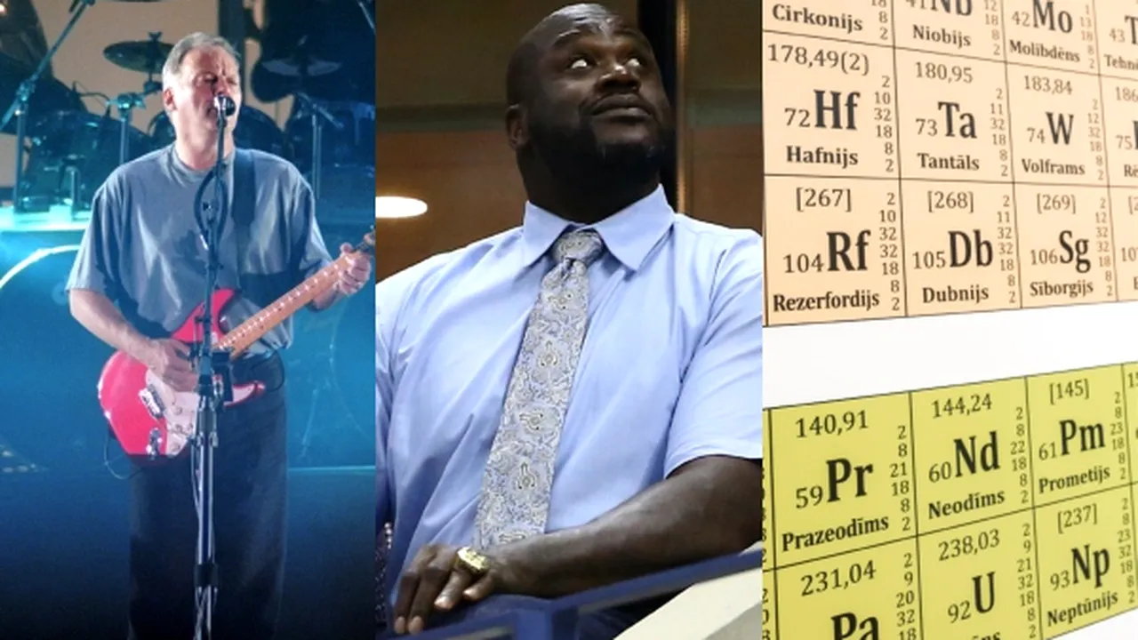 6 MARTIE, calendarul zilei: David Gilmour împlinește 79 de ani, Shaquille O'Neal 53/ Mendeleev prezintă tabelul periodic al elementelor