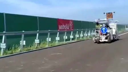 Lucrări avansate pe Secțiunea 5 a Autostrăzii Sibiu-Pitești / Cristian Pistol, (CNAIR): Marcajele rutiere trasate pe primii 16 km