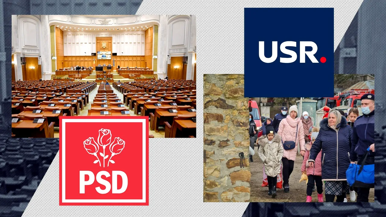 PSD vrea ca refugiații ucraineni să plătească contribuții la bugetul de stat/USR: bonusuri pentru șefii companiilor de stat, la deficit sub 3% / Amendamente