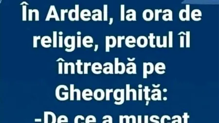 Bancul de duminică | În Ardeal, la ora de religie