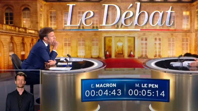 Macron și Le Pen s-au înfruntat dur pe tema Rusiei, a UE și a cifrelor din economie în cadrul dezbaterii ce precede turul doi al prezidențialelor din Franța