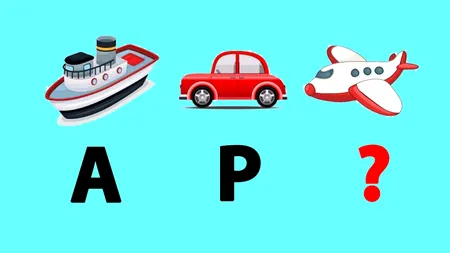 TEST IQ | Completați litera care lipsește, sub avionul din această poză!