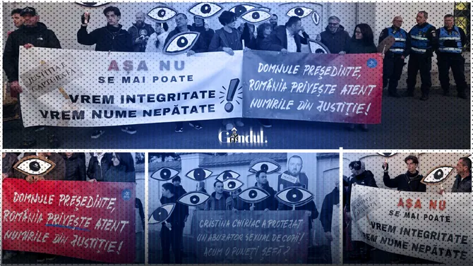 Protest la Cotroceni organizat de Declic după numirile din Justiție. Nicușor Dan: „Numirile pe care le voi semna mi le voi asuma”