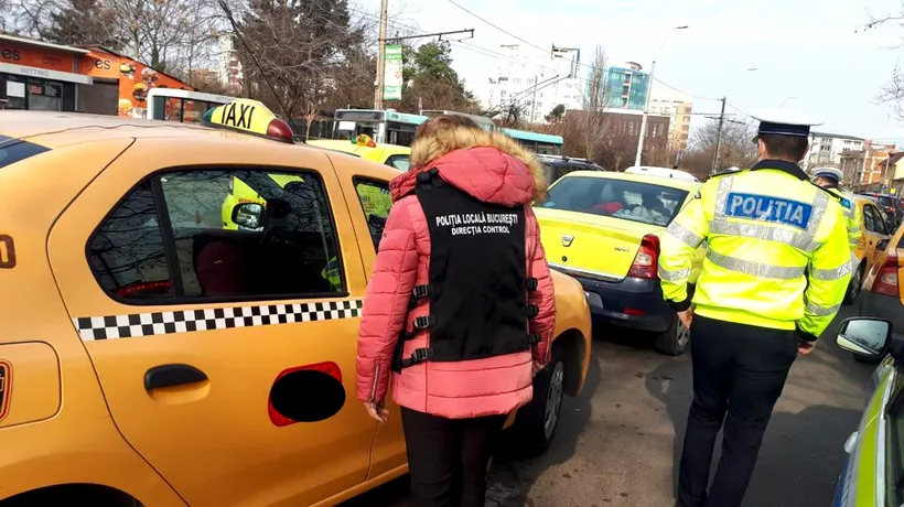 FOTO | Ce au pățit taximetriștii din București care au fost prinși cu nereguli de către polițiști