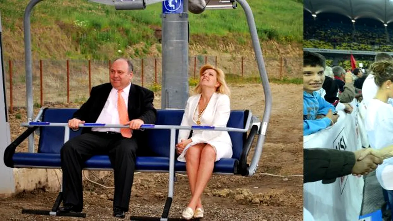 Noul ministru al Turismului, Maria Grapini, taie cablul de la telegondola Elenei Udrea