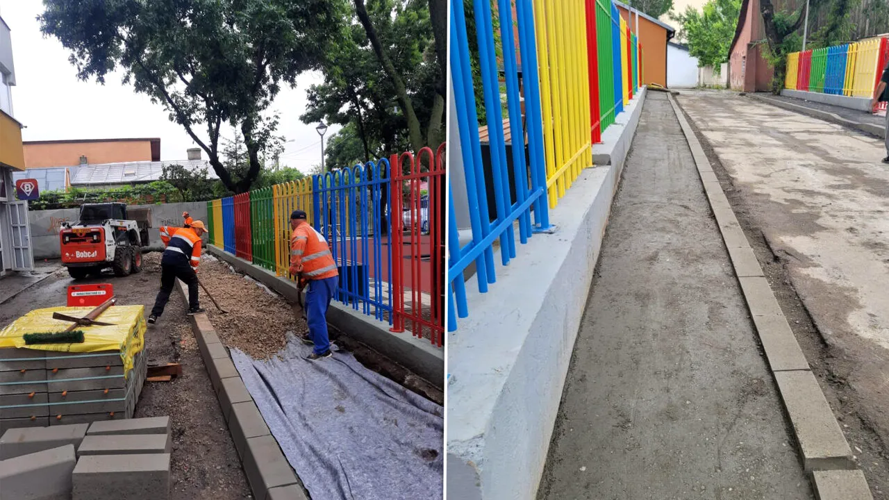 (P) Infrastructură S5 S.A. finalizează lucrările la trotuarele de pe Intrarea Teremia