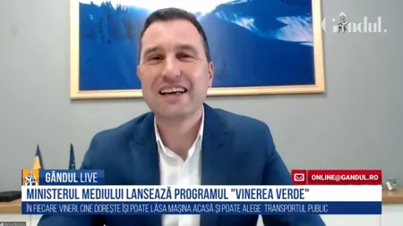 GÂNDUL LIVE. Tánczos Barna, ministrul Mediului, despre „VINEREA VERDE”: „Vrem un cult al mobilității cu impact ZERO pe poluare, pe emisii de carbon”