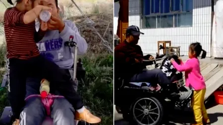 O fetiță de ȘASE ANI are grijă de tatăl ei PARALIZAT, după ce mama I-A ABANDONAT. Cum a fost numită EROINA de internauți