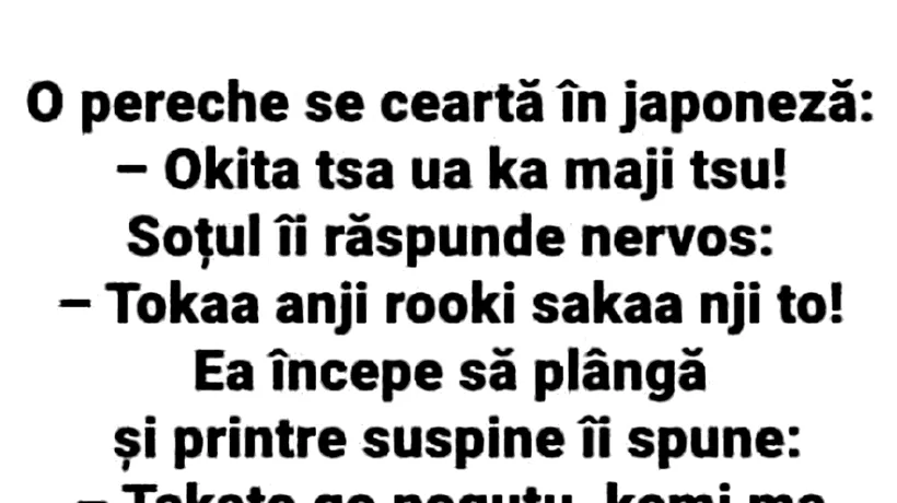 BANCUL ZILEI | O pereche se ceartă în japoneză