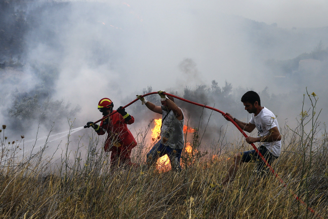 Incendii de vegetație în Grecia