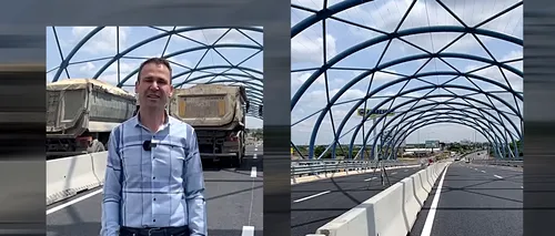 Podul spre Autostrada Soarelui mai are nevoie doar de plante și e gata, anunță Robert Negoiță. Cum au decurs testele de rezistentă
