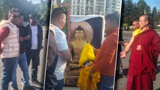 Mitingul pro-Bolojan din București a început cu o petrecere nepaleză. Mai mulți imigranți s-au strâns în Piața Victoriei și au adus cu ei simboluri religioase. Au participat și câțiva călugări budiști