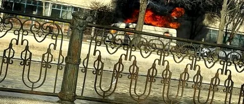 O rulotă a ars pe Splaiul Unirii din București