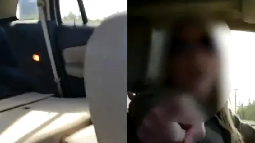 Scandal în plină stradă, după ce un bărbat și-a prins soția în timp ce îl înșela pe bancheta din spate a mașinii: „Îi voi arăta filmarea mamei tale - VIDEO
