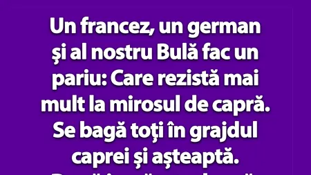 BANCUL ZILEI | Francezul, germanul, Bulă și capra